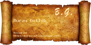 Burzu Gotlib névjegykártya